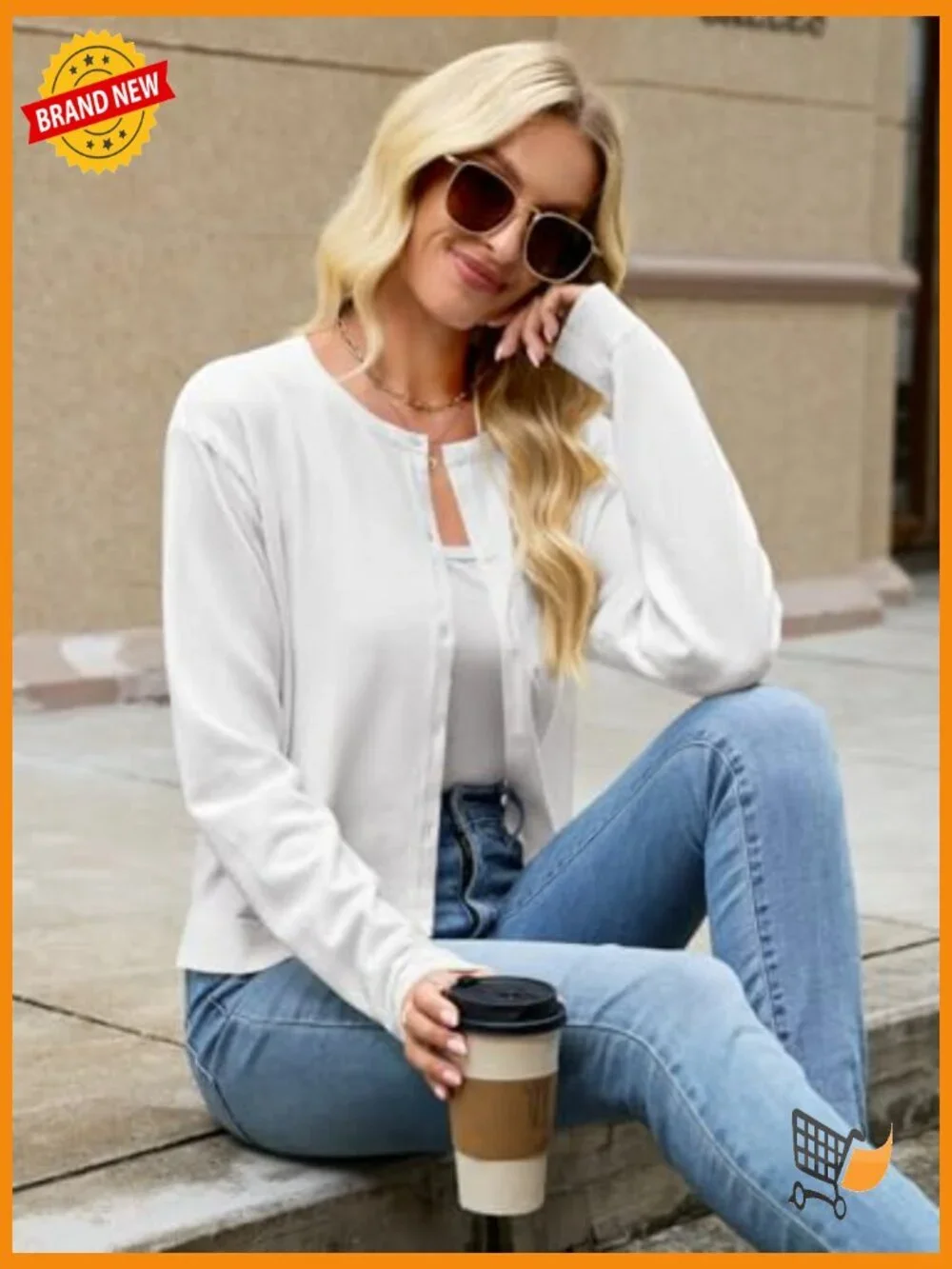 Cropped Cardigan Sweater Lightweight Bolero Shrug Button Down Long Sleeve Top